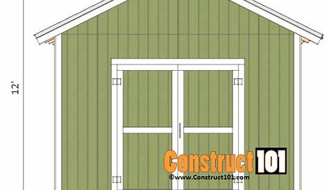 12x12 Shed Plans Gable Shed Construct101