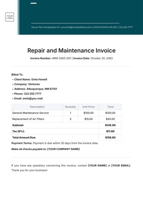 12+ Maintenance Invoice - Sample Templates