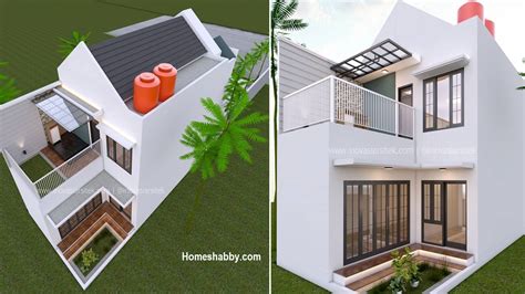 12 Desain Rumah Tingkat dengan Model Balkon Terbuka Minimalis - Rumah