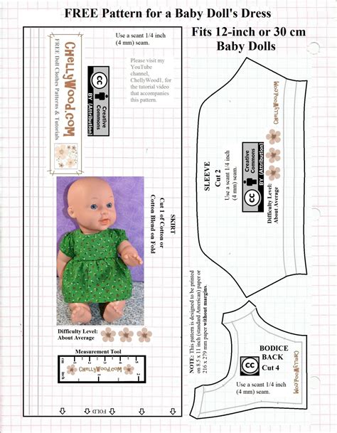 12 Inch Free Printable 12 Inch Doll Clothes Patterns