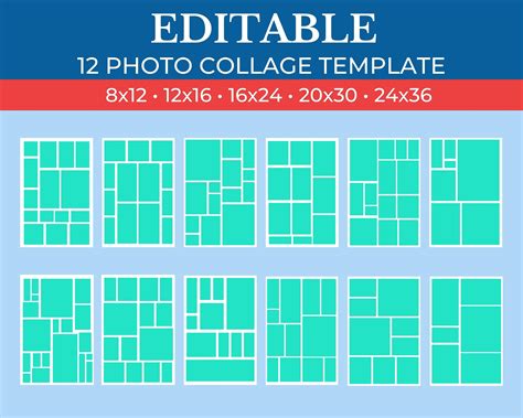 12 Photo Collage Template