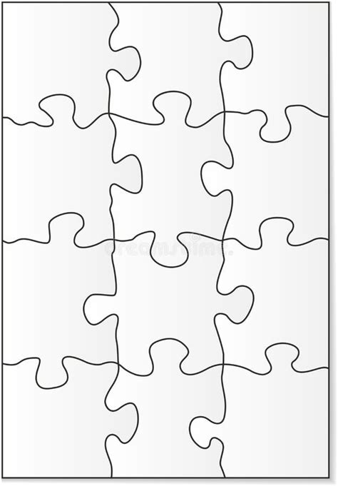12 Piece Puzzle Template