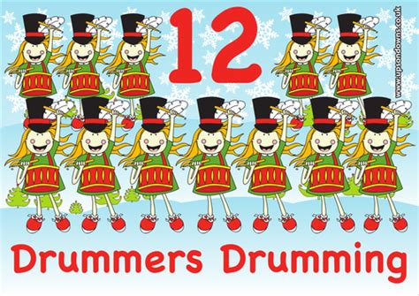 12 Drummers Drumming Printable