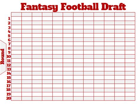 12 team 16 round fantasy football draft board