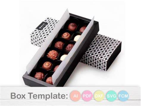 Download 12-chocolates-box-template SVG
