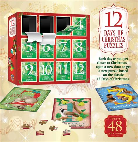 12 Days of Puzzles Advent Calendar, 48 Pieces, MasterPieces Serious