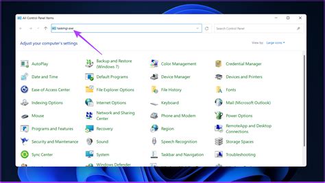 12. Open Task Manager via Control Panel