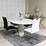 Arbor 120cm Round Extending Dining Table White Marble Effect Top