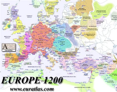 Euratlas Periodis Web Map of Europe in Year 1200