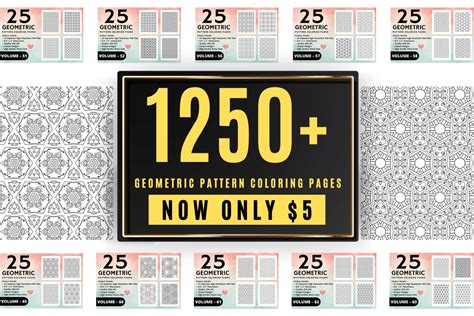 Download 121+ 500 Geometric Pattern Pages Bundle PNG Cut Files