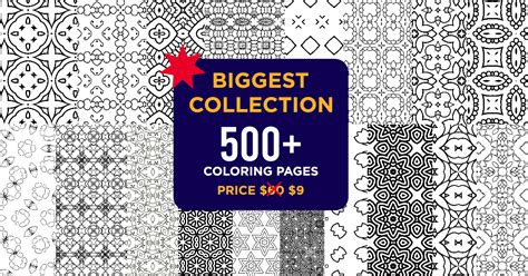 Download 121+ 500 Geometric Pattern Pages Bundle PNG Cut Images