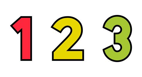 Colorful Numbers 123 Free Clip Art