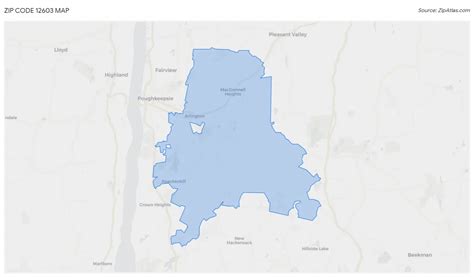 12603 Zip Code Map