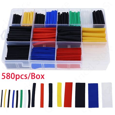 127750pcs Heatshrink Tubing Thermoresistant Tube Heat Shrink Wrapping Kit Electrical Connection Wire Cable Insulation Sleeving