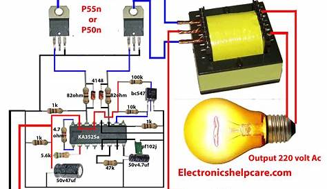 12v To 220v Inverter Circuit Diagram 500w, 12V 220V