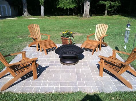 Our new 12x12 paver/patio space completed this weekend with fire pit