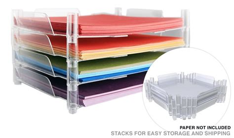 12X12 Stackable Paper Trays
