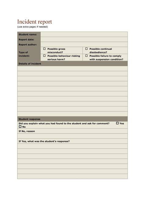 13 Incident Report Templates - Excel PDF Formats