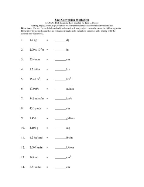 13 Metric Conversions Worksheet With Answers / worksheeto.com