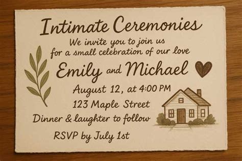13 intimate invitation