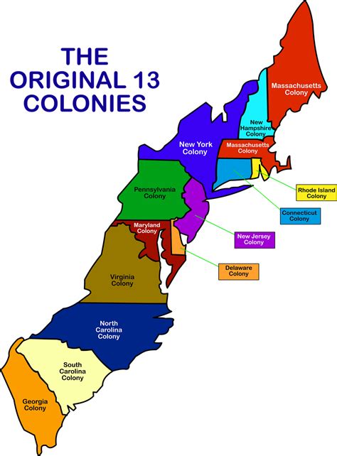 Thirteen Colonies And Their Capitals