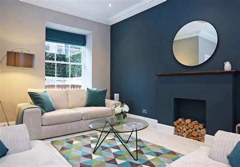13. Create a splash of blue with a feature wall
