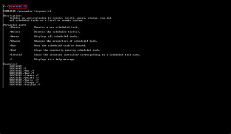 13. SCHTASKS: Schedule Tasks