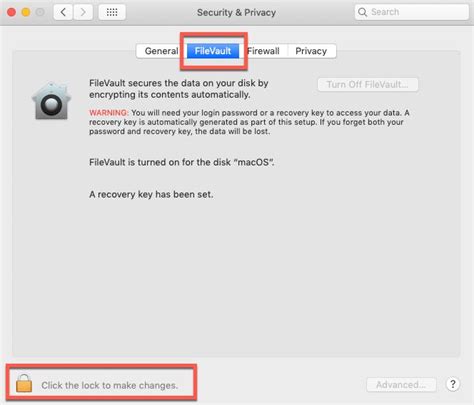 13. Turn off File Vault Encryption