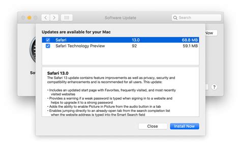 13. Update Safari on Mac