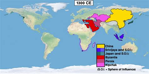 The world in 1300 The Three Caliphs imaginarymaps