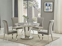 Ramiro 130cm Round Grey Marble Dining Table LOUNGELIVING.CO.UK