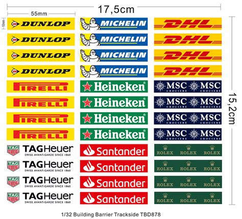 132 Scale Slot Car Stickers
