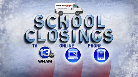 13wham school closings weather