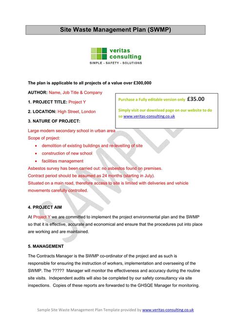 14+ Waste Management Plan Examples - Pdf | Examples with Waste