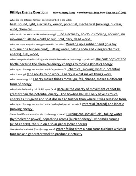 14 Bill Nye Sound Worksheet / worksheeto.com
