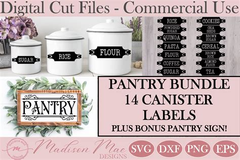 Download 14 Canister Labels Plus Pantry Printable
