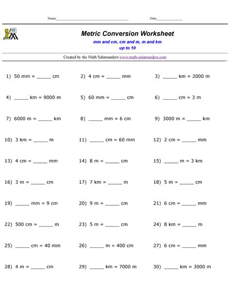 14 Metric Conversion Worksheet / worksheeto.com