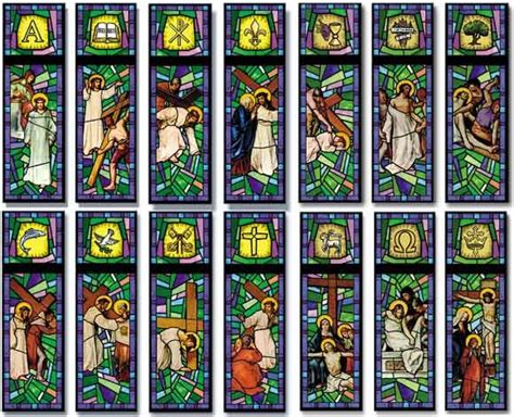 14 stations of the cross stained glass