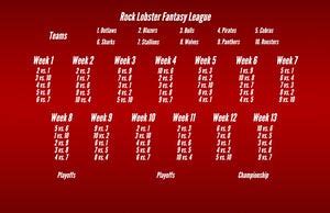 14 team fantasy football schedule maker