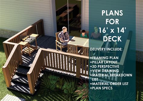 14 X 16 Deck Plans