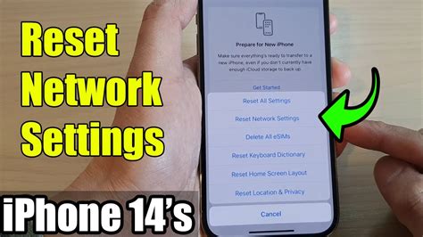 14. Reset Network Settings