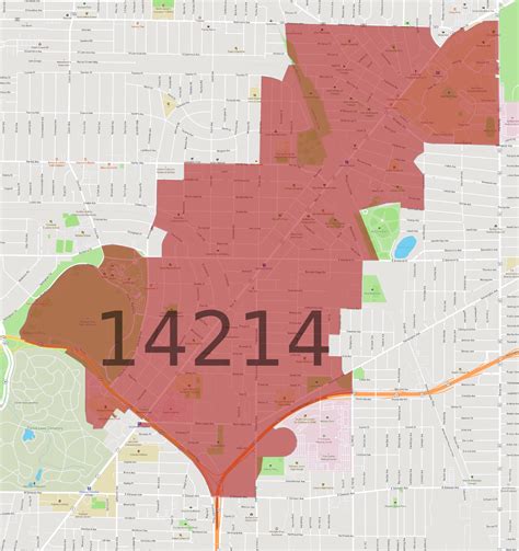 14214 Zip Code Map
