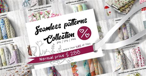 Download 146  The Seamless Patterns Bundle PSD Commercial Use For Crafts