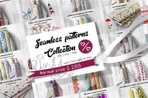 Download 146  The Seamless Patterns Bundle PSD Files For Crafts