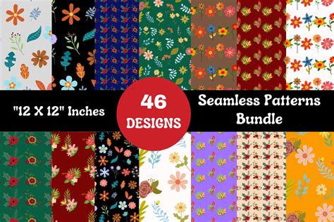 Download 146  The Seamless Patterns Bundle PSD Silhouette For Crafts