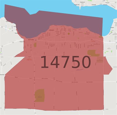 14750 Zip Code Map