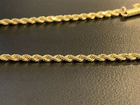 14k gold rope chain 24 inch 3mm