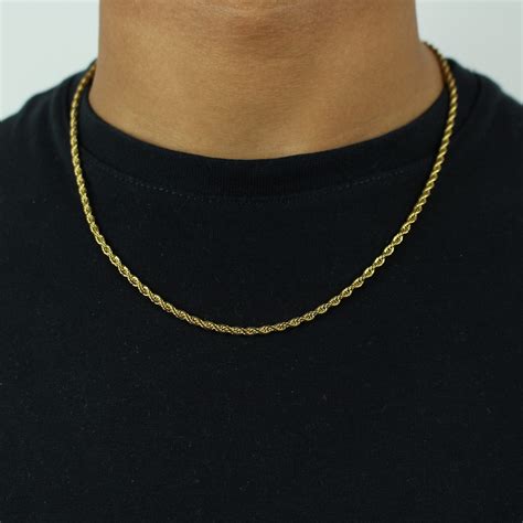 14k gold rope chain 24 inch 3mm