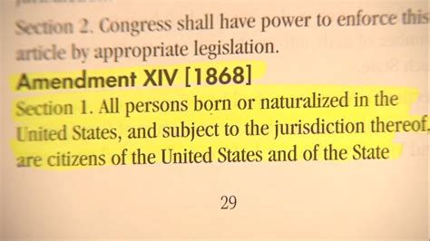 14th amendment and birthright citizenship