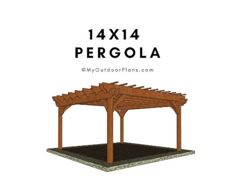 14x14 pergola plans
